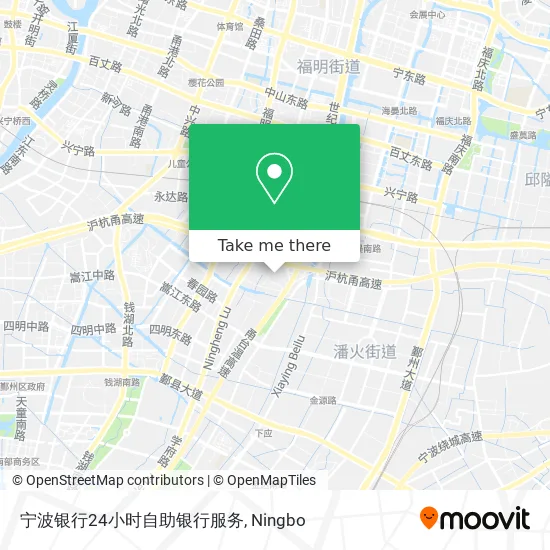 宁波银行24小时自助银行服务 map