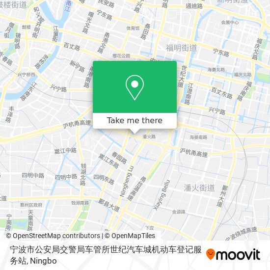 宁波市公安局交警局车管所世纪汽车城机动车登记服务站 map