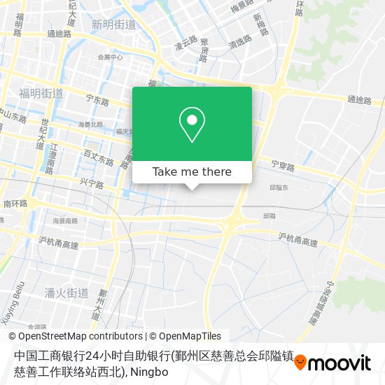 中国工商银行24小时自助银行(鄞州区慈善总会邱隘镇慈善工作联络站西北) map