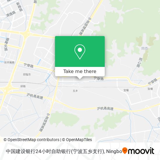 中国建设银行24小时自助银行(宁波五乡支行) map