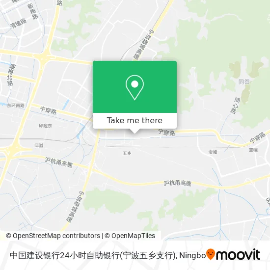 中国建设银行24小时自助银行(宁波五乡支行) map