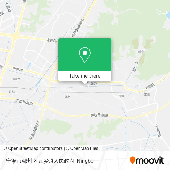 宁波市鄞州区五乡镇人民政府 map