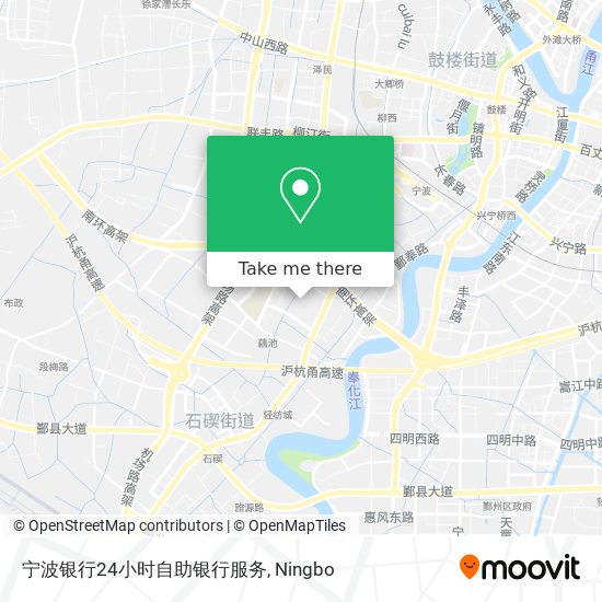 宁波银行24小时自助银行服务 map