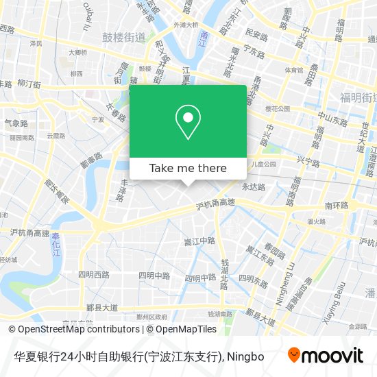 华夏银行24小时自助银行(宁波江东支行) map