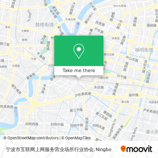 宁波市互联网上网服务营业场所行业协会 map