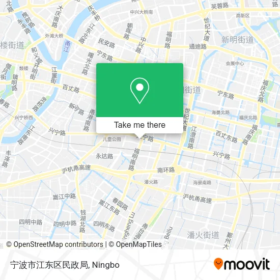 宁波市江东区民政局 map