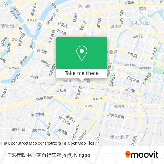 江东行政中心南自行车租赁点 map