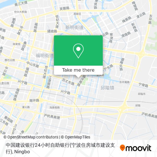中国建设银行24小时自助银行(宁波住房城市建设支行) map