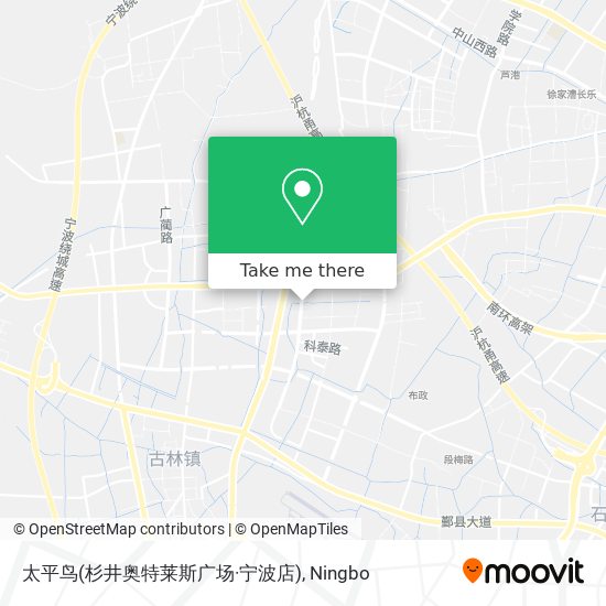 太平鸟(杉井奥特莱斯广场·宁波店) map