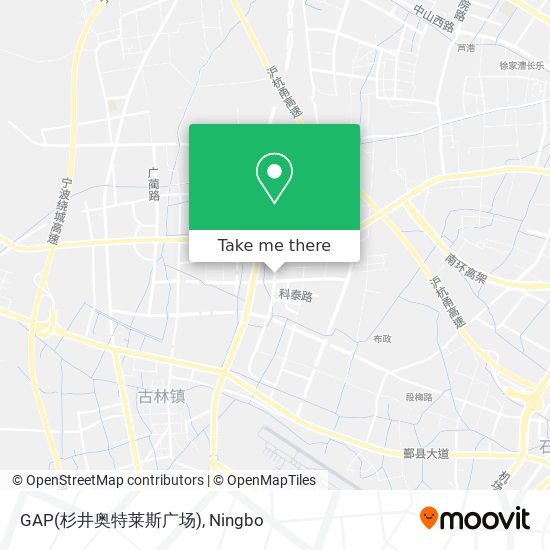 GAP(杉井奥特莱斯广场) map