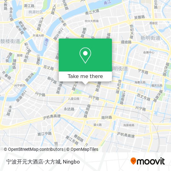 宁波开元大酒店-大方城 map