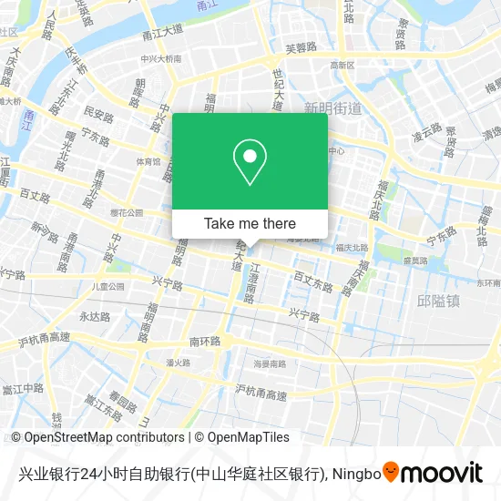 兴业银行24小时自助银行(中山华庭社区银行) map