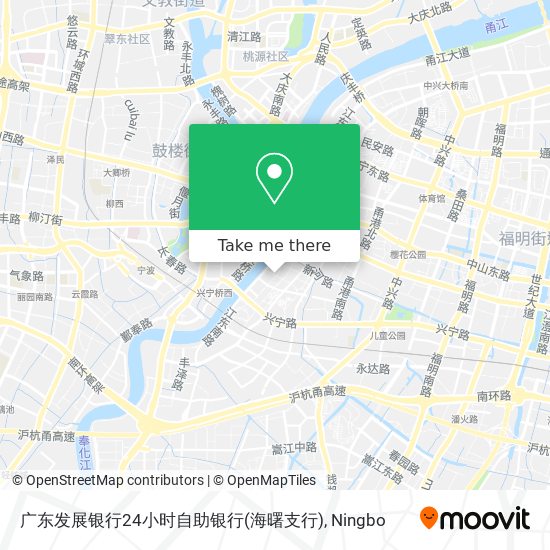 广东发展银行24小时自助银行(海曙支行) map