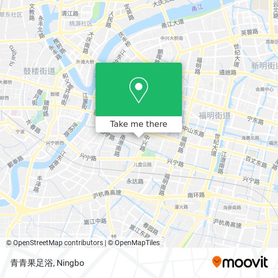 青青果足浴 map