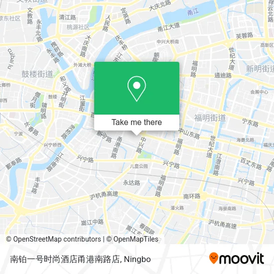 南铂一号时尚酒店甬港南路店 map