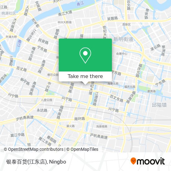 银泰百货(江东店) map