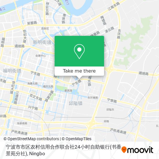 宁波市市区农村信用合作联合社24小时自助银行(书香景苑分社) map