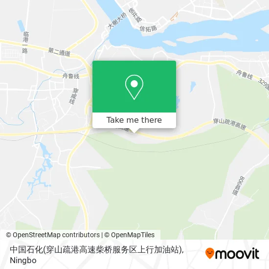 中国石化(穿山疏港高速柴桥服务区上行加油站) map