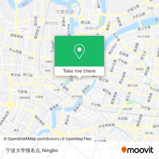 宁波大学报名点 map