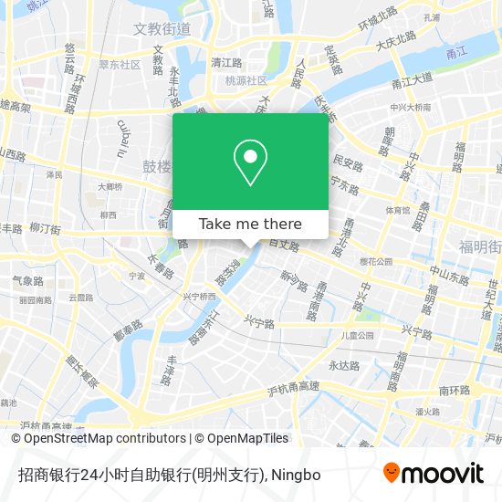 招商银行24小时自助银行(明州支行) map