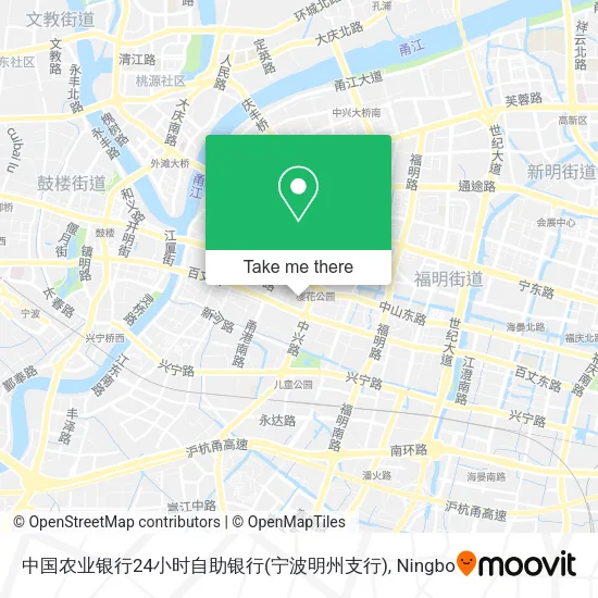 中国农业银行24小时自助银行(宁波明州支行) map