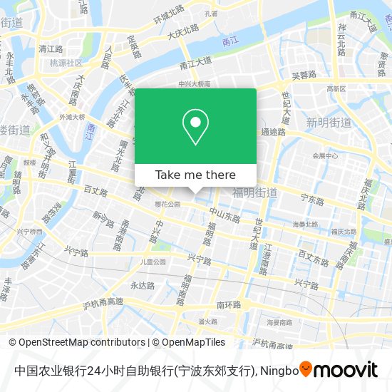 中国农业银行24小时自助银行(宁波东郊支行) map