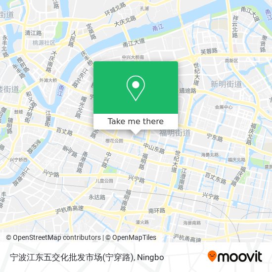 宁波江东五交化批发市场(宁穿路) map