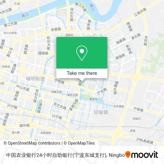 中国农业银行24小时自助银行(宁波东城支行) map
