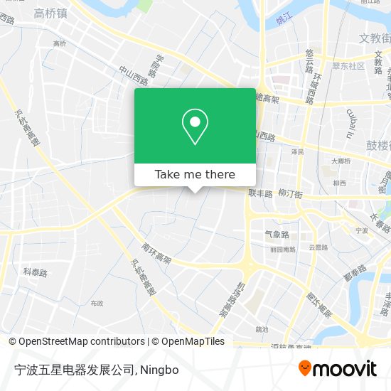 宁波五星电器发展公司 map