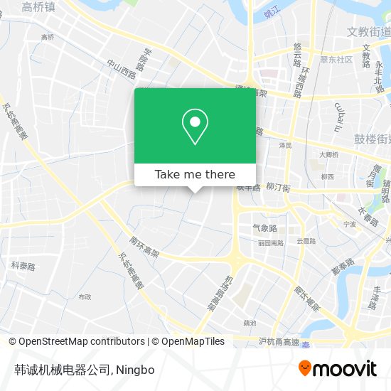 韩诚机械电器公司 map