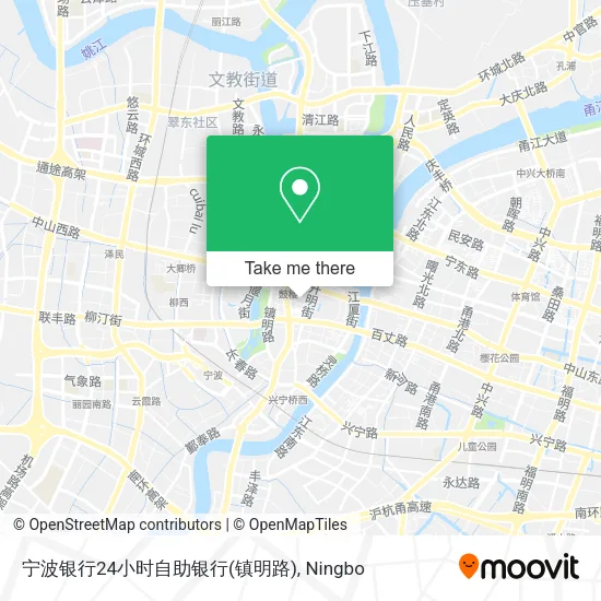 宁波银行24小时自助银行(镇明路) map