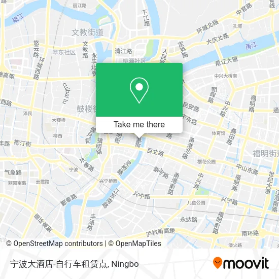 宁波大酒店-自行车租赁点 map