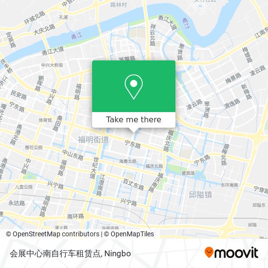 会展中心南自行车租赁点 map