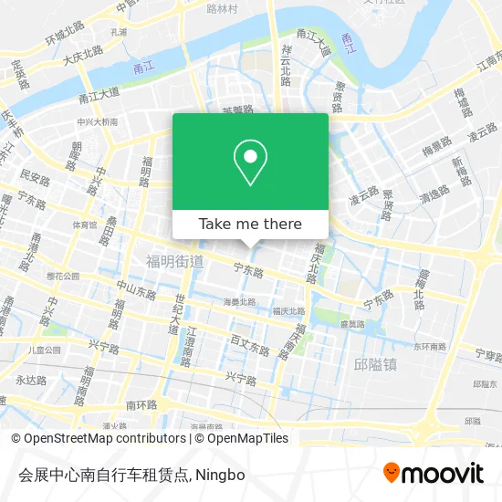 会展中心南自行车租赁点 map