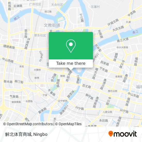 解北体育商城 map
