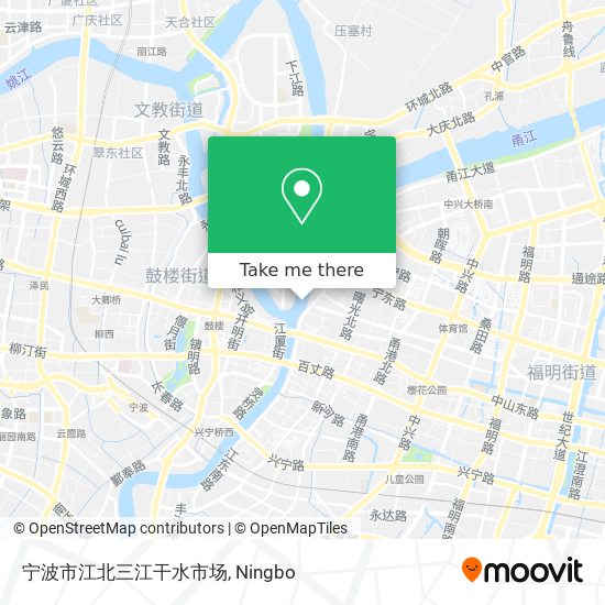 宁波市江北三江干水市场 map