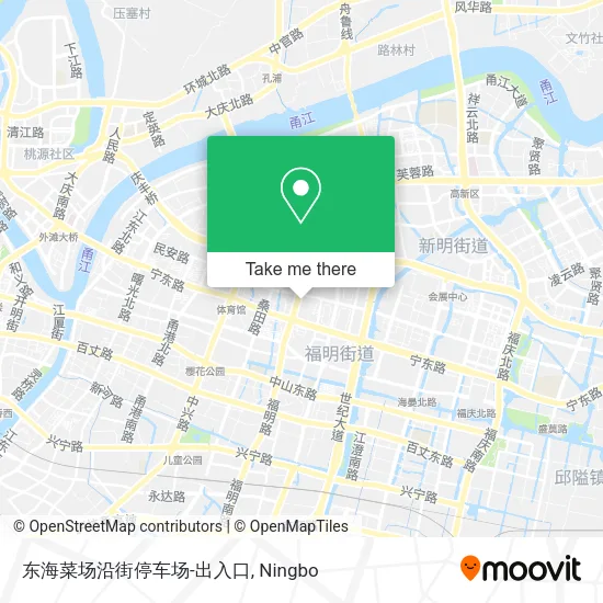 东海菜场沿街停车场-出入口 map