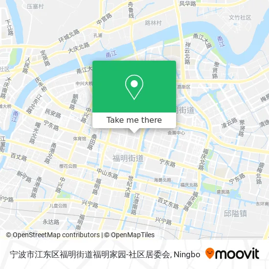 宁波市江东区福明街道福明家园-社区居委会 map
