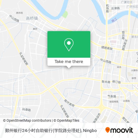 鄞州银行24小时自助银行(学院路分理处) map