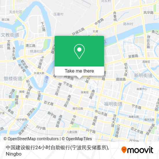 中国建设银行24小时自助银行(宁波民安储蓄所) map