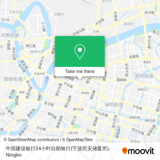 中国建设银行24小时自助银行(宁波民安储蓄所) map
