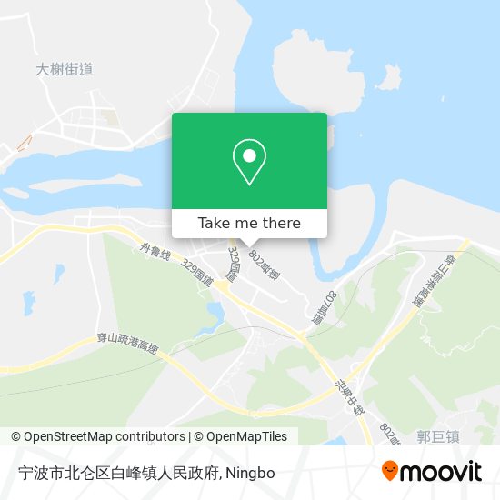 宁波市北仑区白峰镇人民政府 map