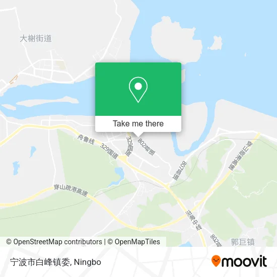 宁波市白峰镇委 map