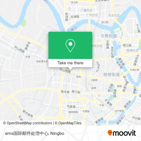 ems国际邮件处理中心 map