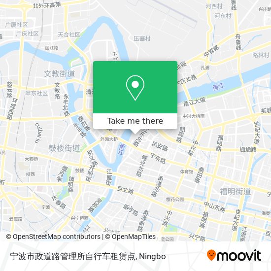 宁波市政道路管理所自行车租赁点 map