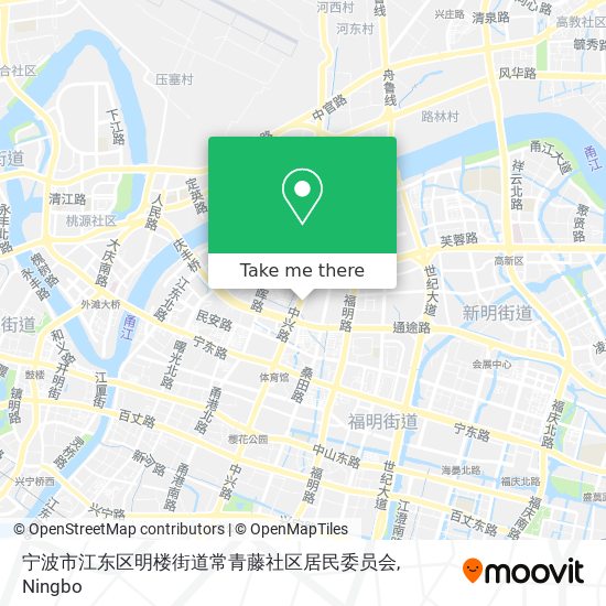 宁波市江东区明楼街道常青藤社区居民委员会 map