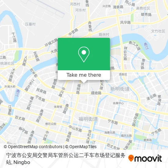 宁波市公安局交警局车管所公运二手车市场登记服务站 map
