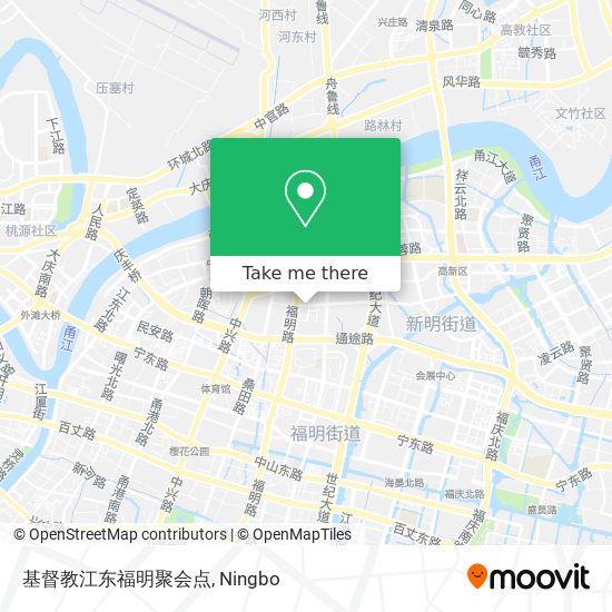 基督教江东福明聚会点 map