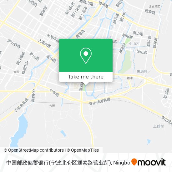 中国邮政储蓄银行(宁波北仑区通泰路营业所) map