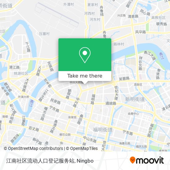 江南社区流动人口登记服务站 map
